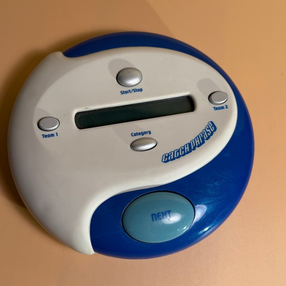 Parker Brothers Catch Phrase Electronic Handheld Game Blue White Party Word Game